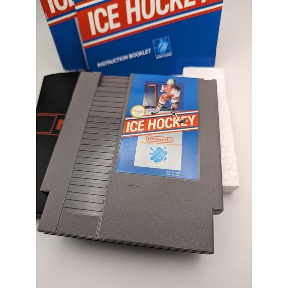Ice Hockey (Nintendo NES, 1988) CIB w/ Box, Game, Manual & Sleeve ~ Tested Works - Picture 10 of 12